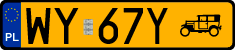 License plates of Poland, Oldtimers