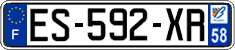 French license plate, SIV (ordinary)