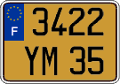 French license plate, FNI