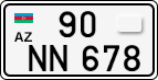 License plate of Azerbaijan, Cars