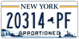 New York, Specialty plates (12345-AB)