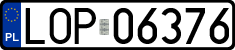 License plates of Poland, Regular car plates