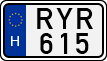 license plates of Hungary, Cars (1990)