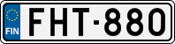 License plate of Finland, Cars