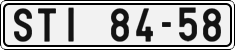 License plate of the Czech Republic, Cars (1960)