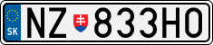 License plate of Slovakia, Cars