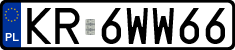 License plates of Poland, Regular car plates