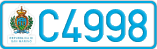 License plate of San Marino, Cars (A1234)