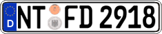 German license plate, Regular plates