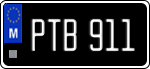 License plate of Malta, Oldtimers (ABC 123)