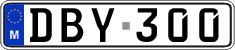 License plate of Malta, Regular plates (ABC 123)