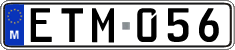 License plate of Malta, Regular plates (ABC 123)
