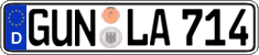 German license plate, Regular plates