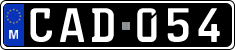 License plate of Malta, Oldtimers (ABC 123)