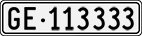License plate of Switzerland, Cars