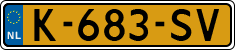 License plate of the Netherlands, Cars