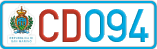 License plate of San Marino, Diplomatic (123)