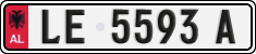 License plate of Albania, Cars (1993)