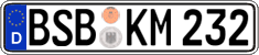 German license plate, Regular plates