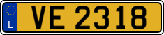 License plate of Luxembourg, 2003 year system