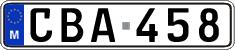 License plate of Malta, Regular plates (ABC 123)