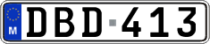 License plate of Malta, Regular plates (ABC 123)