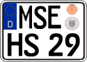 German license plate, Regular plates