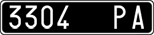 License plate of Italy, Cars (1927 year series)