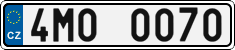 License plate of the Czech Republic, Cars (2001)