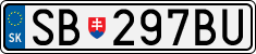 License plate of Slovakia, Cars