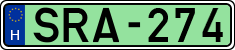 license plates of Hungary, Electric vehicles (1990)