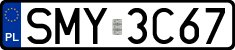 License plates of Poland, Regular car plates