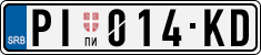 License plate of Serbia, Cars