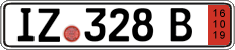 German license plate, Export transit plates