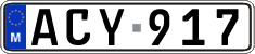 License plate of Malta, Regular plates (ABC 123)