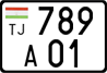 License plate of Tajikistan, Motorcycles (2009)
