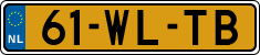 License plate of the Netherlands, Trailers