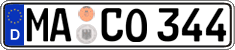 German license plate, Regular plates