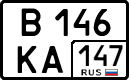 License plate Russia, Cars