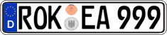 German license plate, Regular plates