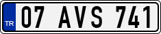 License plate of Turkey, Regular plates