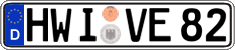German license plate, Regular plates