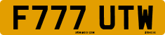 License plate of the United Kingdom, 1983 year system