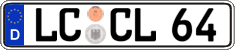 German license plate, Regular plates