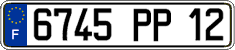 French license plate, FNI