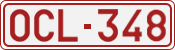 License plate of Belgium, 1951 year system