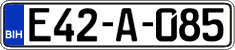 License plate of Bosnia and Herzegovina, Regular plates
