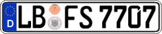 German license plate, Regular plates