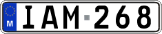 License plate of Malta, Regular plates (ABC 123)
