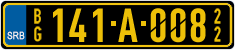 License plate of Serbia, Diplomatic